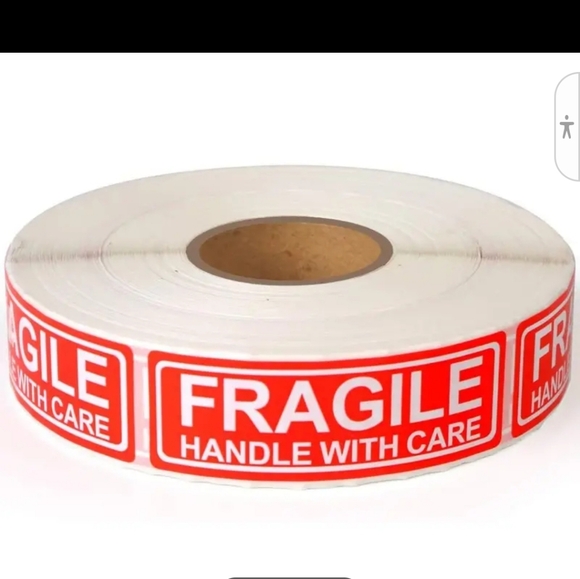 NWT - 800ct. FRAGILE STICKERS 1"H x 3"W - Picture 2 of 5